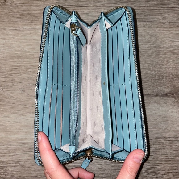 Kate Spade Blue Zipper Wallet - Picture 3 of 4